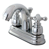 Restoration Double-Handle 3-Hole Deck Mount 4-Inch Centerset Bathroom Faucet with Pop-Up Drain