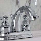 Knight Double-Handle 3-Hole Deck Mount 4-Inch Centerset Bathroom Faucet with Pop-Up Drain