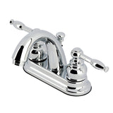 Knight Double-Handle 3-Hole Deck Mount 4-Inch Centerset Bathroom Faucet with Pop-Up Drain