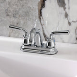 Restoration Double-Handle 3-Hole Deck Mount 4-Inch Centerset Bathroom Faucet with Pop-Up Drain