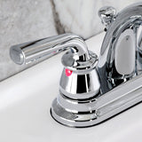 Restoration Double-Handle 3-Hole Deck Mount 4-Inch Centerset Bathroom Faucet with Pop-Up Drain