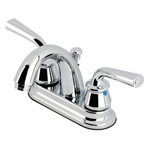 Restoration Double-Handle 3-Hole Deck Mount 4-Inch Centerset Bathroom Faucet with Pop-Up Drain