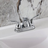 Yosemite Double-Handle 3-Hole Deck Mount 4-Inch Centerset Bathroom Faucet with Pop-Up Drain