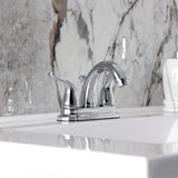 Yosemite Double-Handle 3-Hole Deck Mount 4-Inch Centerset Bathroom Faucet with Pop-Up Drain