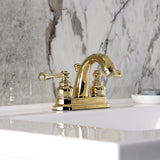 Vintage Double-Handle 3-Hole Deck Mount 4-Inch Centerset Bathroom Faucet with Pop-Up Drain