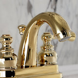 Vintage Double-Handle 3-Hole Deck Mount 4-Inch Centerset Bathroom Faucet with Pop-Up Drain