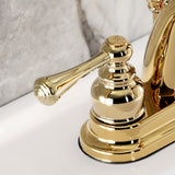 Vintage Double-Handle 3-Hole Deck Mount 4-Inch Centerset Bathroom Faucet with Pop-Up Drain