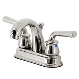 Restoration Double-Handle 3-Hole Deck Mount 4-Inch Centerset Bathroom Faucet with Pop-Up Drain