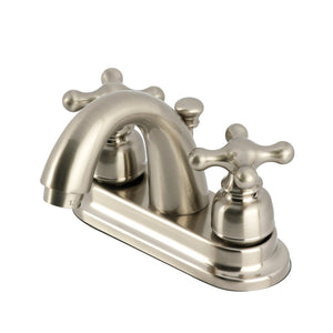 Restoration Double-Handle 3-Hole Deck Mount 4-Inch Centerset Bathroom Faucet with Pop-Up Drain