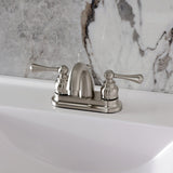 Vintage Double-Handle 3-Hole Deck Mount 4-Inch Centerset Bathroom Faucet with Pop-Up Drain