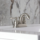 Vintage Double-Handle 3-Hole Deck Mount 4-Inch Centerset Bathroom Faucet with Pop-Up Drain