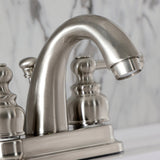 Vintage Double-Handle 3-Hole Deck Mount 4-Inch Centerset Bathroom Faucet with Pop-Up Drain