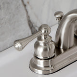 Vintage Double-Handle 3-Hole Deck Mount 4-Inch Centerset Bathroom Faucet with Pop-Up Drain