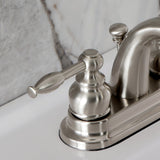 Knight Double-Handle 3-Hole Deck Mount 4-Inch Centerset Bathroom Faucet with Pop-Up Drain