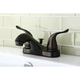 Yosemite Double-Handle 3-Hole Deck Mount 4-Inch Centerset Bathroom Faucet with Pop-Up Drain