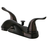 Yosemite Double-Handle 3-Hole Deck Mount 4-Inch Centerset Bathroom Faucet with Pop-Up Drain