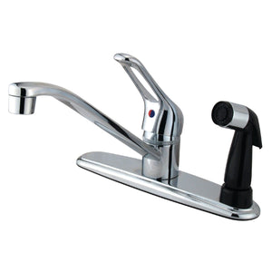 Wyndham One-Handle 3-Hole 8" Centerset Kitchen Faucet with Side Sprayer