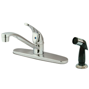 Chatham One-Handle 4-Hole 8" Centerset Kitchen Faucet with Side Sprayer