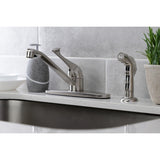 One-Handle 4-Hole 8" Centerset Kitchen Faucet with Side Sprayer