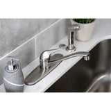 One-Handle 4-Hole 8" Centerset Kitchen Faucet with Side Sprayer