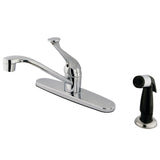 Chatham One-Handle 4-Hole 8" Centerset Kitchen Faucet with Side Sprayer