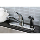 Chatham One-Handle 3-Hole 8" Centerset Kitchen Faucet with Side Sprayer