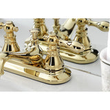 American Classic Double-Handle 3-Hole Deck Mount 4-Inch Centerset Bathroom Faucet with Pop-Up Drain