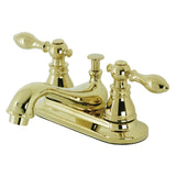 American Classic Double-Handle 3-Hole Deck Mount 4-Inch Centerset Bathroom Faucet with Pop-Up Drain