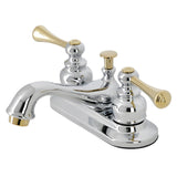 English Vintage Double-Handle 3-Hole Deck Mount 4-Inch Centerset Bathroom Faucet with Pop-Up Drain