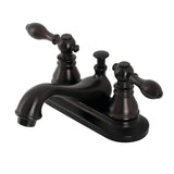 American Classic Double-Handle 3-Hole Deck Mount 4-Inch Centerset Bathroom Faucet with Pop-Up Drain