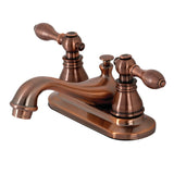 American Classic Double-Handle 3-Hole Deck Mount 4-Inch Centerset Bathroom Faucet with Pop-Up Drain