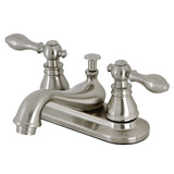 American Classic Double-Handle 3-Hole Deck Mount 4-Inch Centerset Bathroom Faucet with Pop-Up Drain