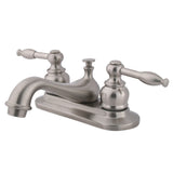 Knight Double-Handle 3-Hole Deck Mount 4-Inch Centerset Bathroom Faucet with Pop-Up Drain