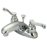 Magellan Double-Handle 3-Hole Deck Mount 4-Inch Centerset Bathroom Faucet with Pop-Up Drain