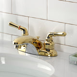 Magellan Double-Handle 3-Hole Deck Mount 4-Inch Centerset Bathroom Faucet with Brass Pop-Up