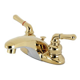 Magellan Double-Handle 3-Hole Deck Mount 4-Inch Centerset Bathroom Faucet with Brass Pop-Up