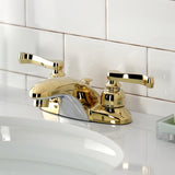 Magellan Double-Handle 3-Hole Deck Mount 4-Inch Centerset Bathroom Faucet with Pop-Up Drain