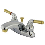 Magellan Double-Handle 3-Hole Deck Mount 4-Inch Centerset Bathroom Faucet with Pop-Up Drain