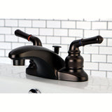 Magellan Double-Handle 3-Hole Deck Mount 4-Inch Centerset Bathroom Faucet with Pop-Up Drain