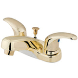 Legacy Double-Handle 3-Hole Deck Mount 4-Inch Centerset Bathroom Faucet with ABS Pop-Up Drain