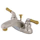 Magellan Double-Handle 3-Hole Deck Mount 4-Inch Centerset Bathroom Faucet with Pop-Up Drain