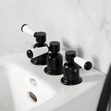 Paris Three-Handle Deck Mount Vertical Spray Bidet Faucet with Brass Pop-Up