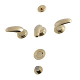 Legacy Three-Handle Deck Mount Bidet Faucet with Brass Pop-Up