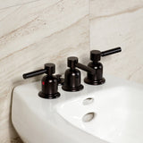 Concord Three-Handle Deck Mount Vertical Spray Bidet Faucet with Brass Pop-Up