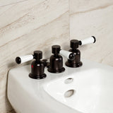 Paris Three-Handle Deck Mount Vertical Spray Bidet Faucet with Brass Pop-Up