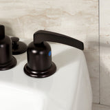 Centurion Three-Handle Deck Mount Vertical Spray Bidet Faucet with Brass Pop-Up