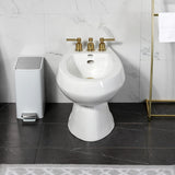 Concord Three-Handle Deck Mount Vertical Spray Bidet Faucet with Brass Pop-Up