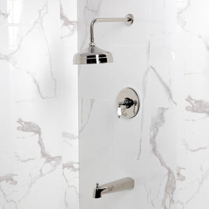 Single-Handle 3-Hole Wall Mount Tub and Shower Faucet