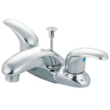 Legacy Double-Handle 3-Hole Deck Mount 4-Inch Centerset Bathroom Faucet with Pop-Up Drain