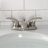 Legacy Double-Handle 3-Hole Deck Mount 4-Inch Centerset Bathroom Faucet with Pop-Up Drain